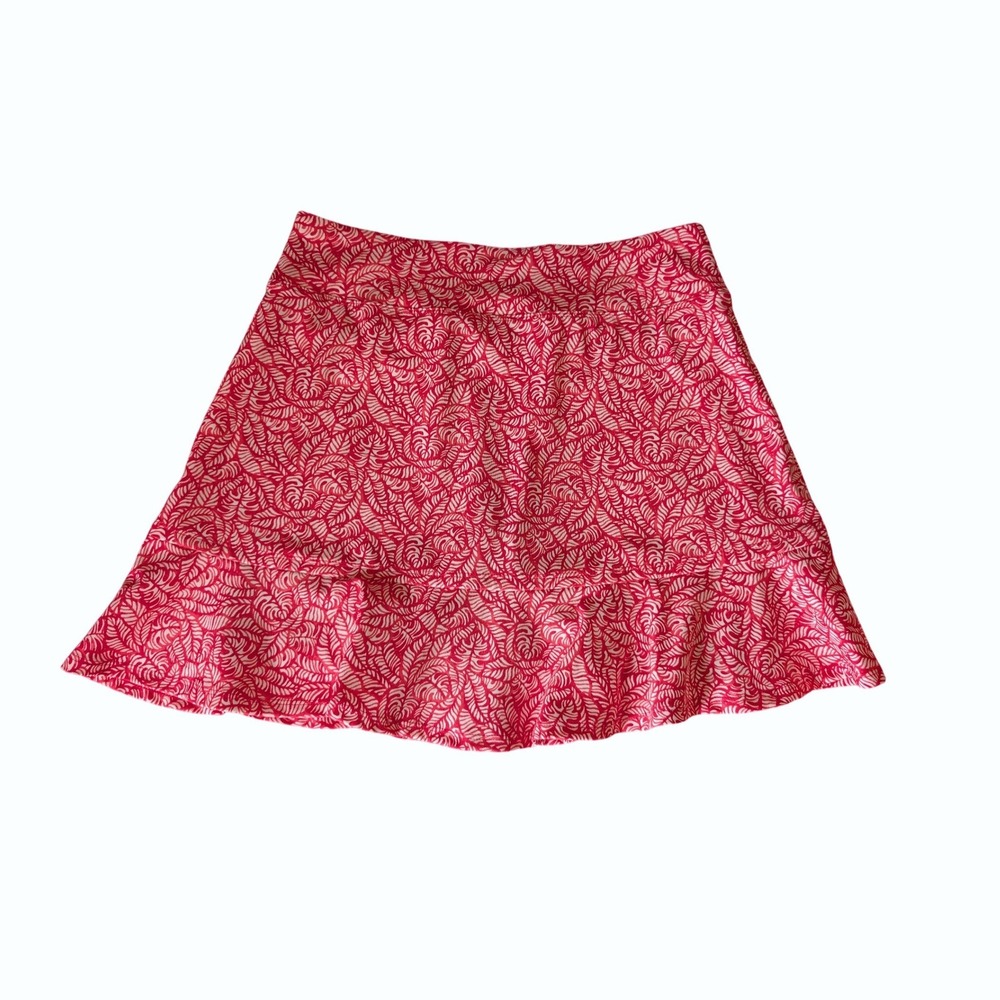 Tommy Bahama Skort Racquet & Paddle Pink Tropical Palm Leaf Tennis Skirt Small